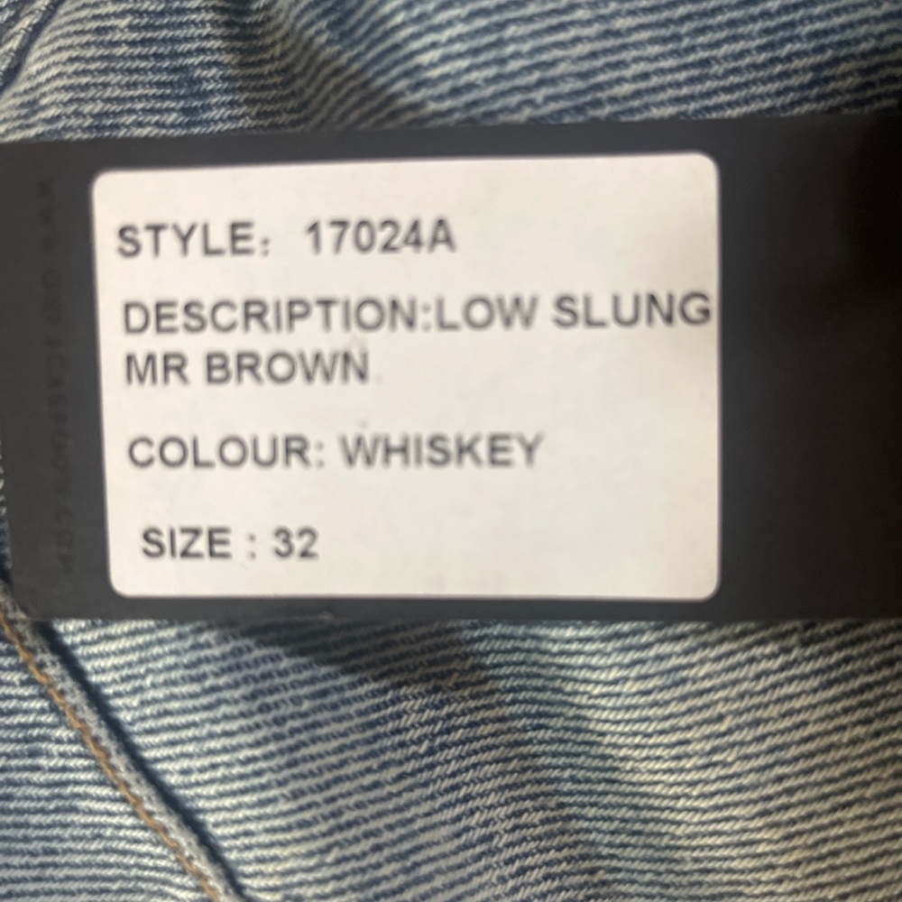 Men’s One Teaspoon One Man Low Slung Mr. Brown Jeans in Whiskey Waist Size 32 - Picture 8 of 11